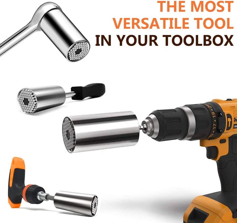 Athlife Universal Socket Set (7-19mm 11-32mm) Super Socket For Unscrew Any Bolt Tools with 3/8" 1/2" Power Drill Adapters Super Sockets Multi-function Tool Gifts for Dad, Husband and Men 4PCS - Image 5